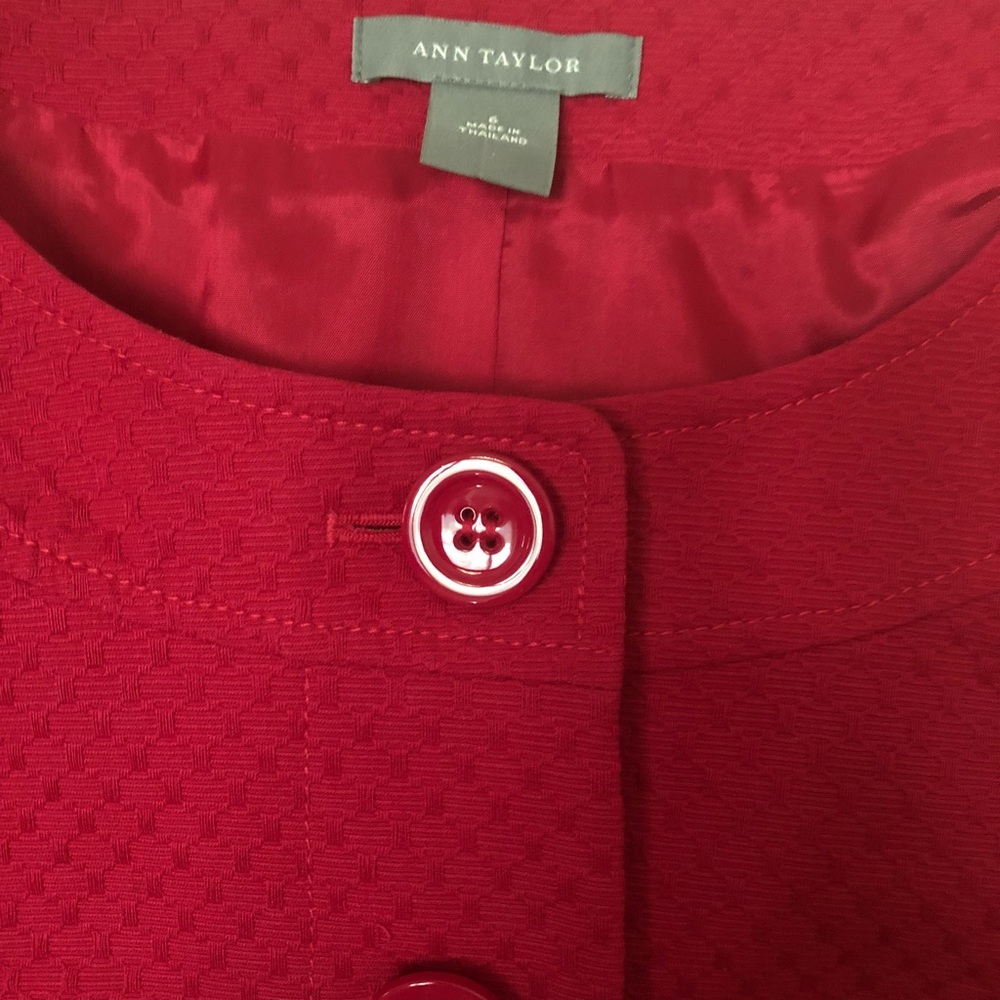 Red cropped jacket